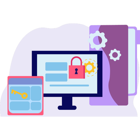 La sécurité du compte mobile est affichée à l'écran  Illustration