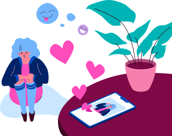 La solitude sur Internet  Illustration