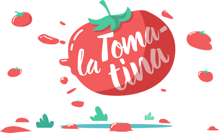 La Tomatina Festival  Illustration