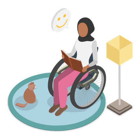 La vie avec un handicap  Illustration