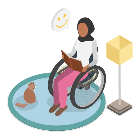 La vie avec un handicap  Illustration