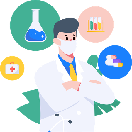 Lab assistant  Illustration