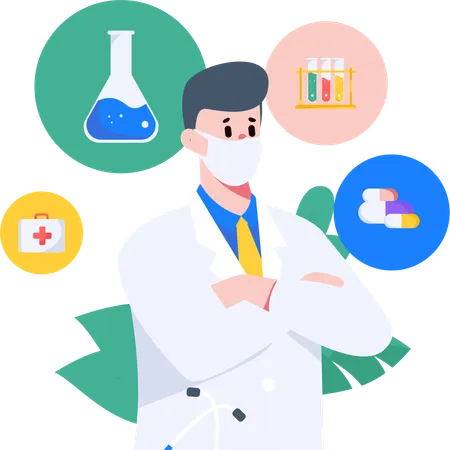 Lab assistant  Illustration