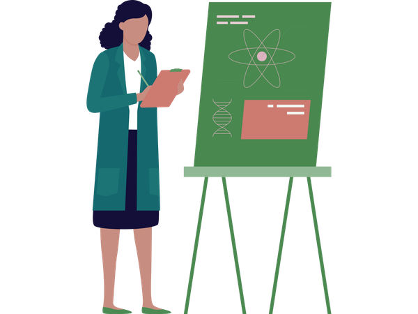 Lab doctor working on experiment  Illustration