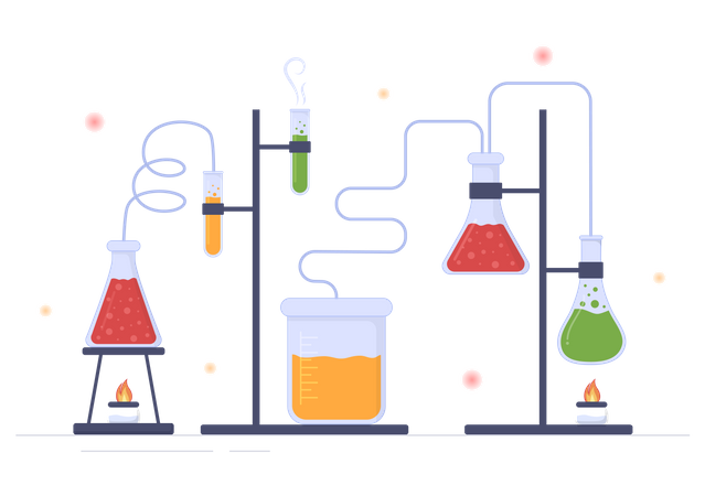 Lab Equipment And Research Illustration