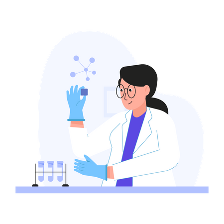 Lab Equipment And Research  Illustration