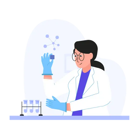 Lab Equipment And Research  Illustration