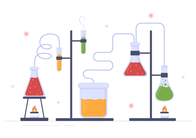 Lab Equipment And Research  Illustration