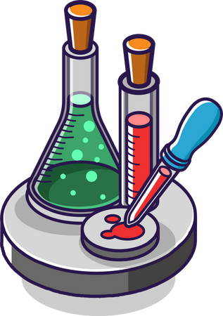 Lab experiment bottle  Illustration