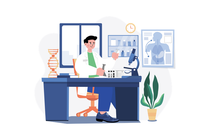 Lab Research Illustration