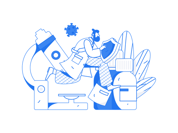 Lab research assistance  Illustration