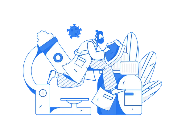 Lab research assistance  Illustration