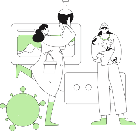 Lab research assistance  Illustration