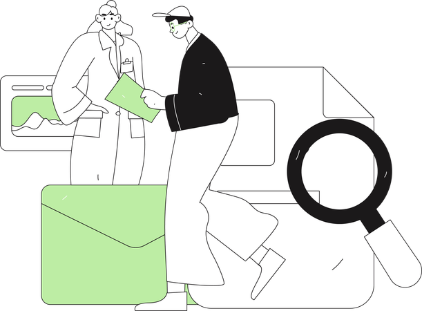 Lab research assistance  Illustration