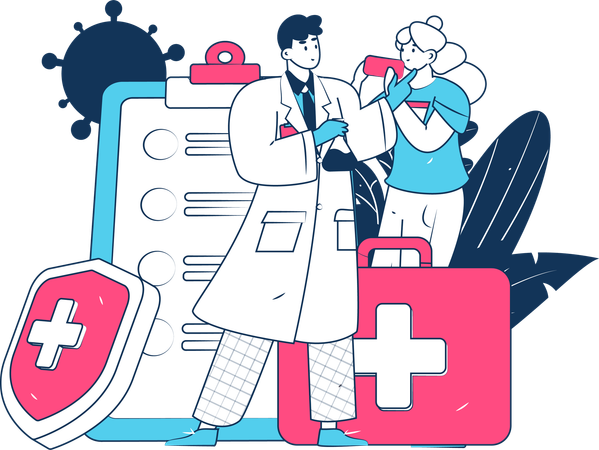 Lab research assistance Illustration