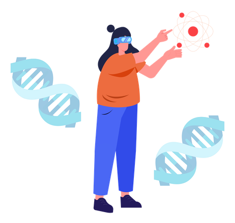 Lab research using vr  Illustration