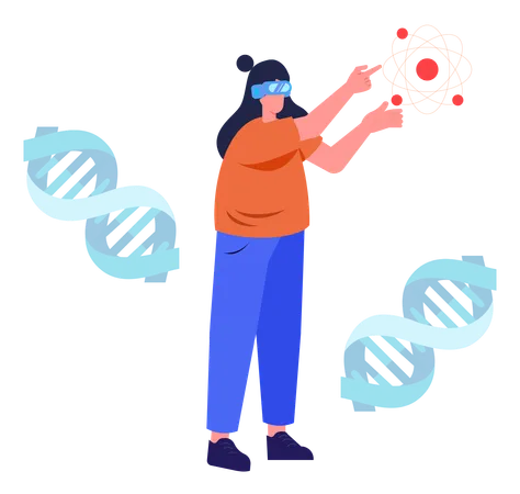 Lab research using vr  Illustration