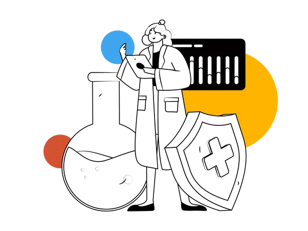 Lab researcher  Illustration