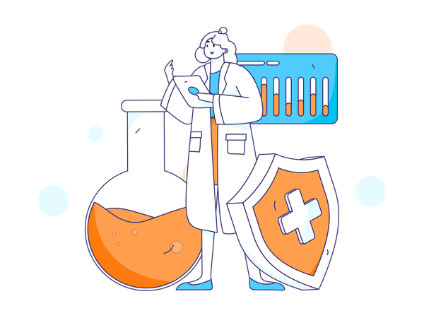 Lab researcher  Illustration