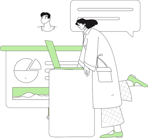 Lab scientist performing lab experiments  Illustration