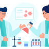 illustrations of lab testing