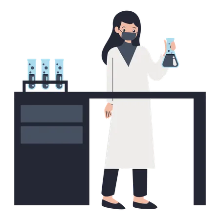 Lab Work carried by researcher  Illustration