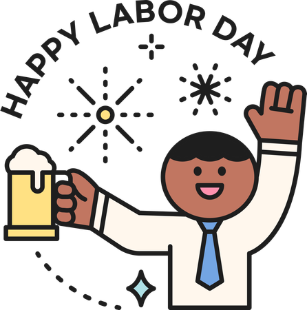 Bier zum Labor Day  Illustration