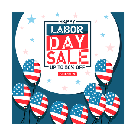 Labor Day celebrations in America  Illustration