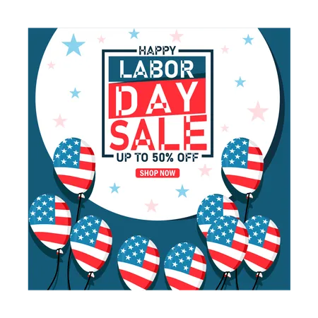 Labor Day celebrations in America  Illustration