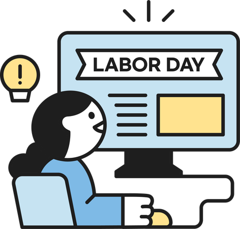 Labor Day Online  Illustration