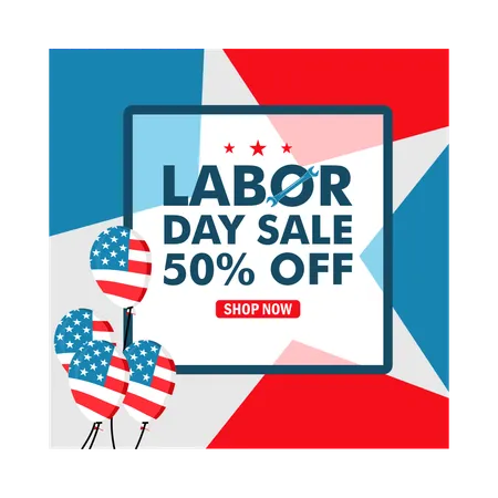 Labor Day sales promotion advertisement  Illustration