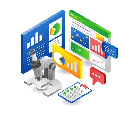 Analyse der Daten von Laborexperimenten  Illustration