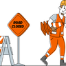 illustrations for road worker