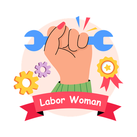 Labor Woman  Illustration