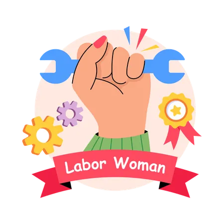 Labor Woman  Illustration