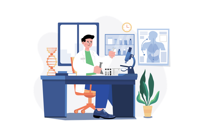 Recherche en laboratoire  Illustration