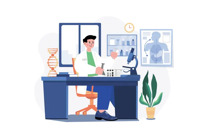 Recherche en laboratoire  Illustration