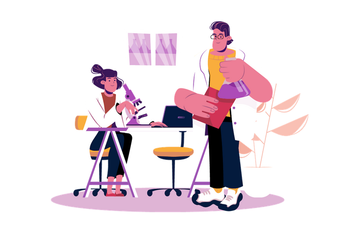 Recherche en laboratoire  Illustration