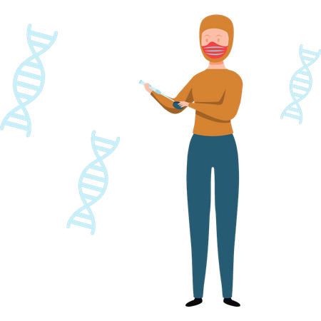 Femme médecin de laboratoire  Illustration
