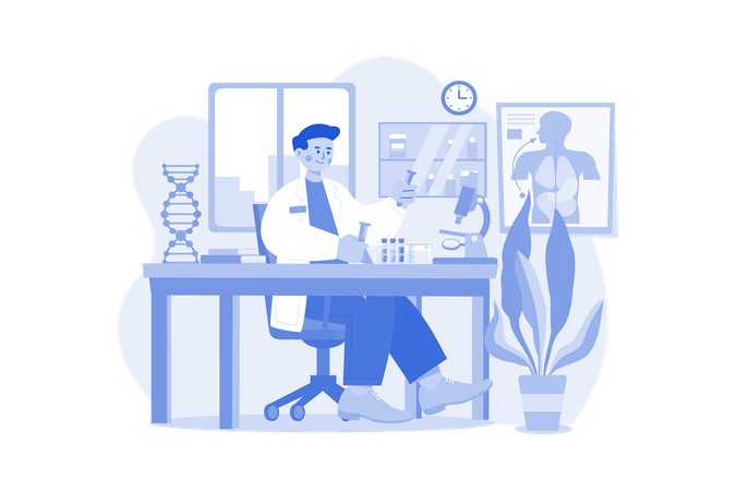 Recherche en laboratoire  Illustration