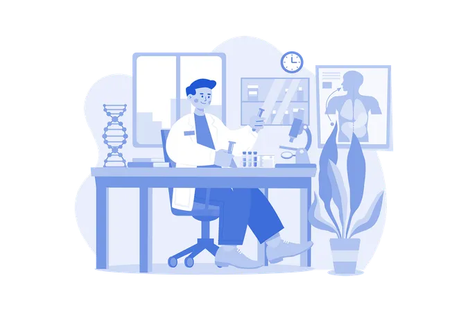 Recherche en laboratoire  Illustration