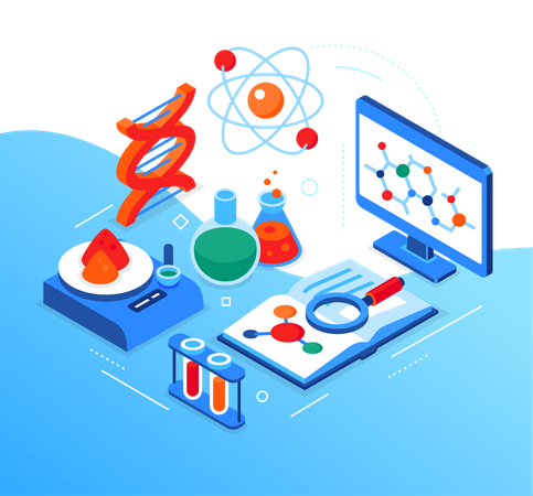 Laboratorio de ciencia  Ilustración