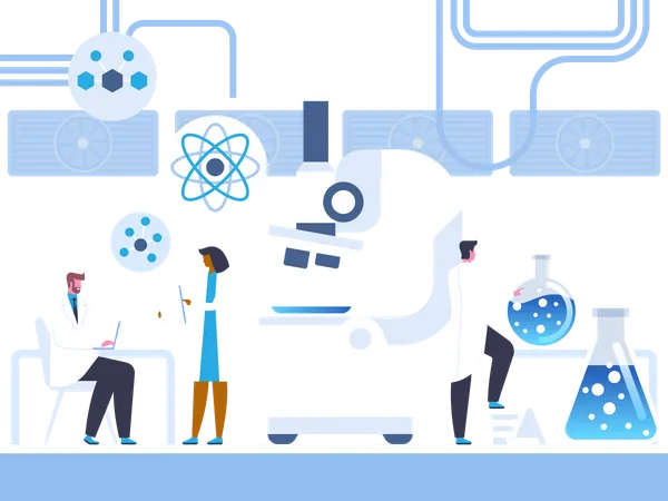 Laboratório Químico  Ilustração