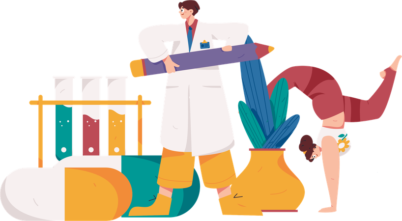 Laboratory Assistant  Illustration