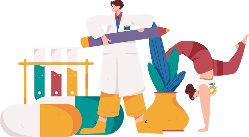 Laboratory Assistant  Illustration