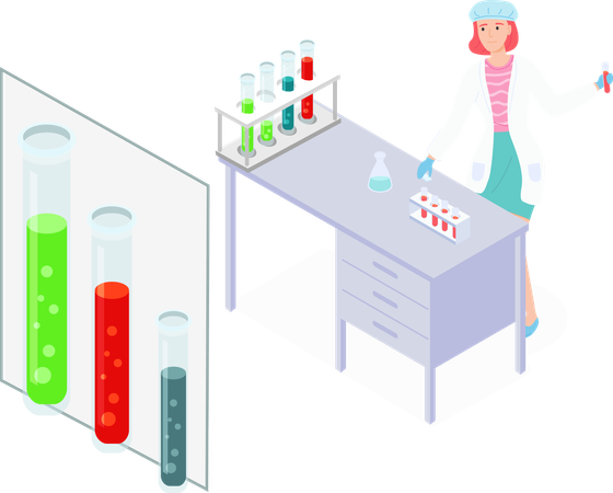 Laboratory Assistant  Illustration