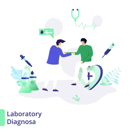 Landing Page Laboratory Diagnosa The Concept Of Medical And Health Can Be Used For Landing Pages Web Ui Banners Templates Backgrounds Flayer Posters Vector Illustration