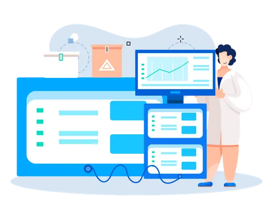 Laboratory diagnostic service  Illustration