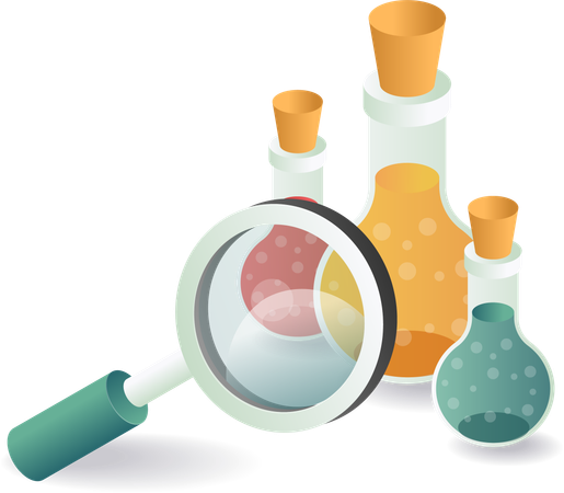 Laboratory experiment bottle  Illustration