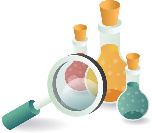 Laboratory experiment bottle  Illustration